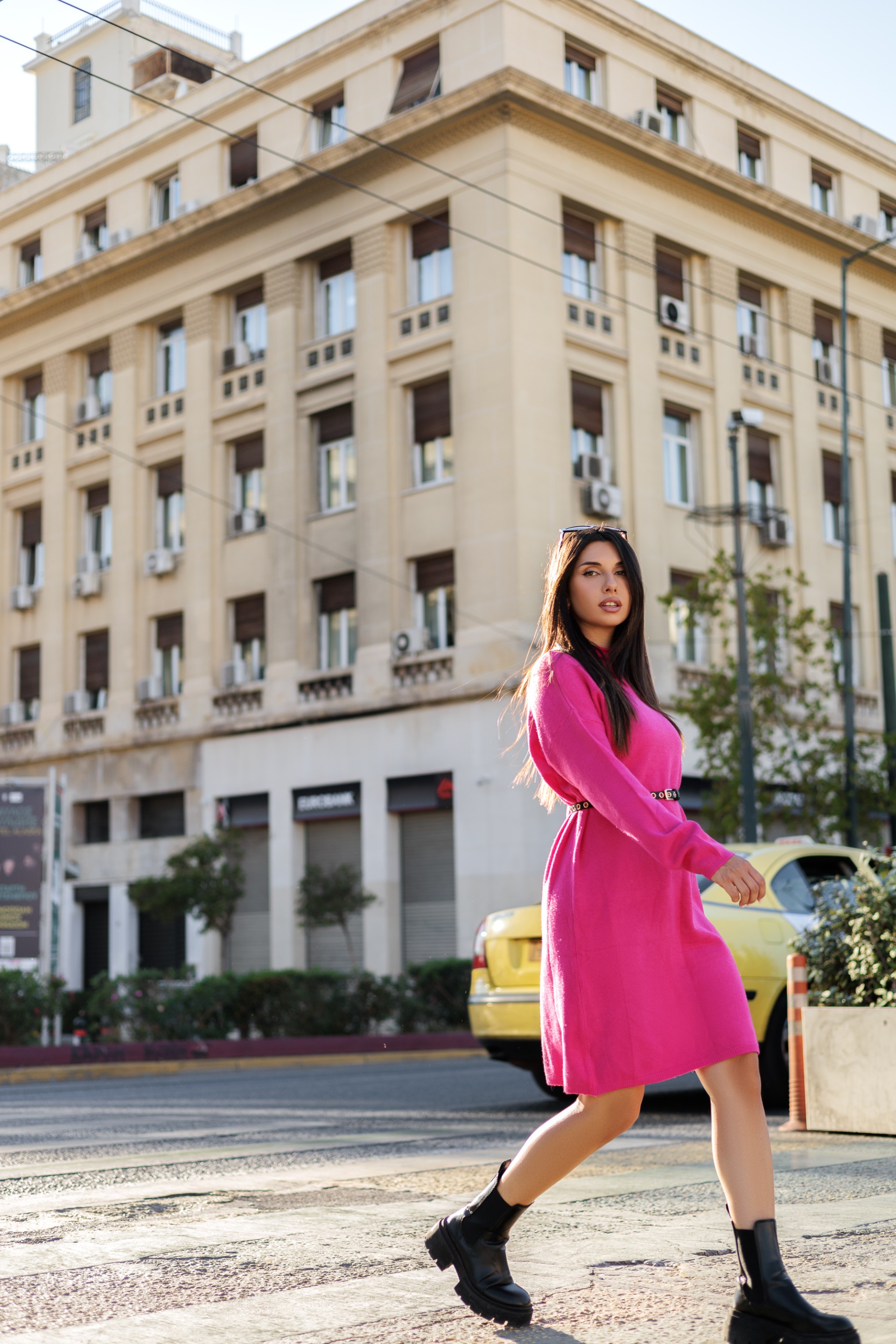 FUCHSIA KNITTED DRESS